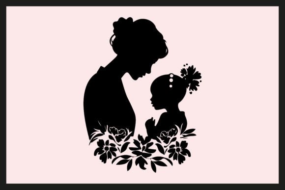 Download Mom and Baby Silhouette Vector Image - Baby silhouette Collection