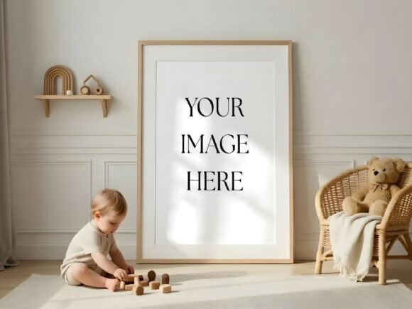 Download Baby Playing Nursery Frame Mockup - Baby playing Collection