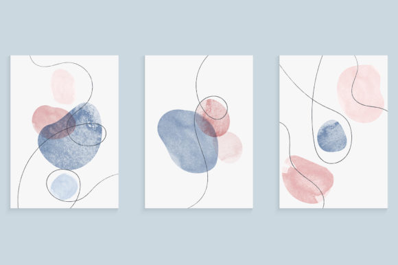 Download Covers Set with Hand Drawing Watercolor - Drawing watercolor Collection
